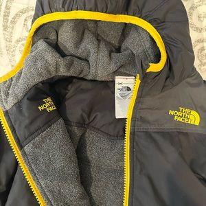 Boy North Face water repellent reversible coat
